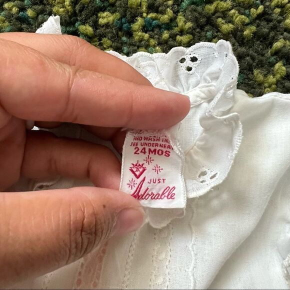 Vintage Just Adorable Baby Girl Dress with Roses 24M - Picture 4 of 7